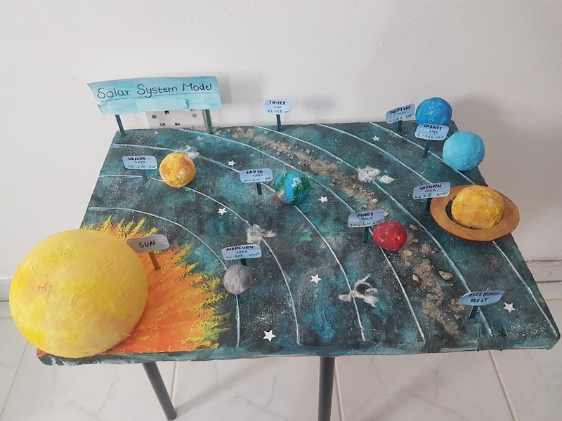 solar system diorama project