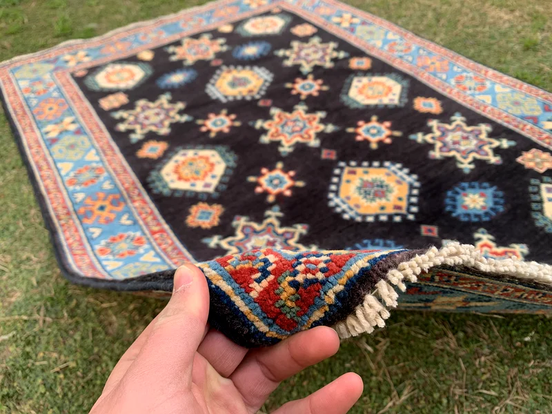 100 × 150 سم | سجادة قازاق يدوية الصنع جديدة وجميلة63184226223873114