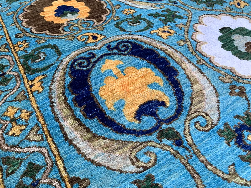 120 × 180 سم | سجادة سوزاني يدوية جديدة جميلة من الصوف والحرير63182263368067114