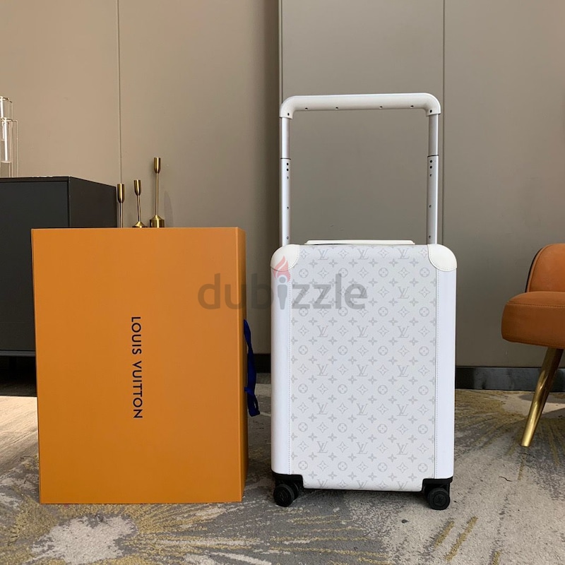 Lv white monogram Horizon suitcases