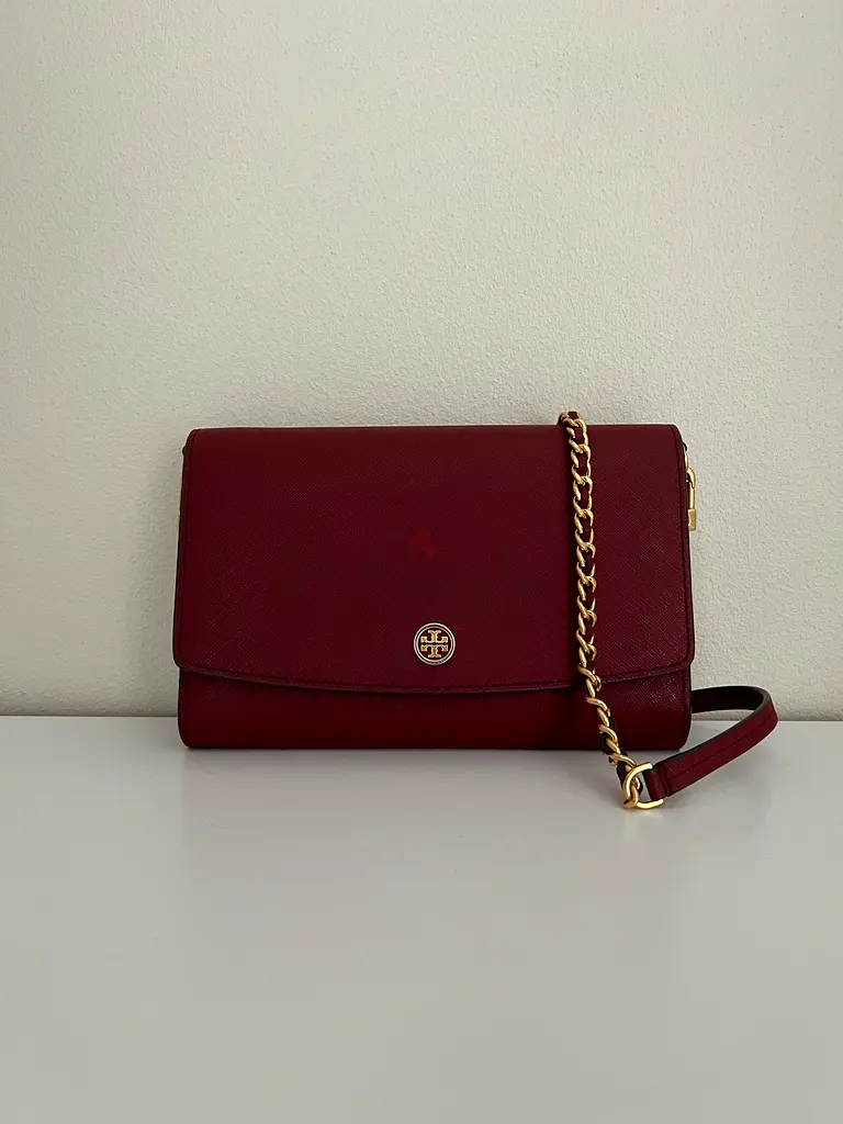 Tory Burch Robinson Chain Wallet Crossbody Bag