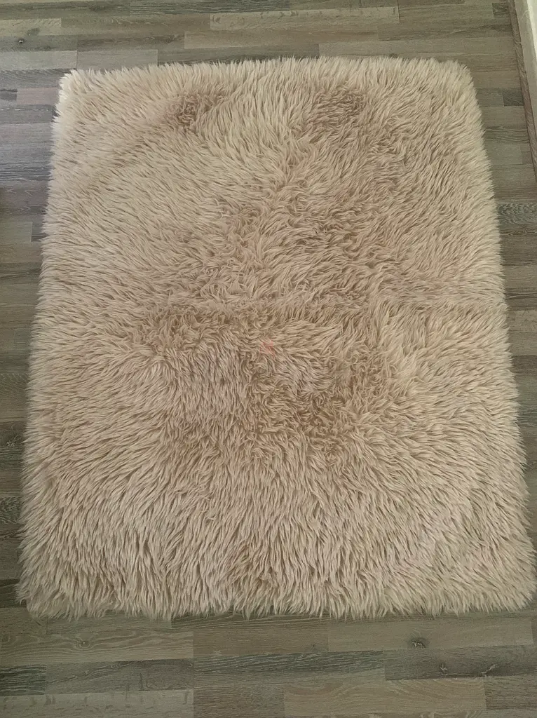 Pottery Barn fake fur throw rug