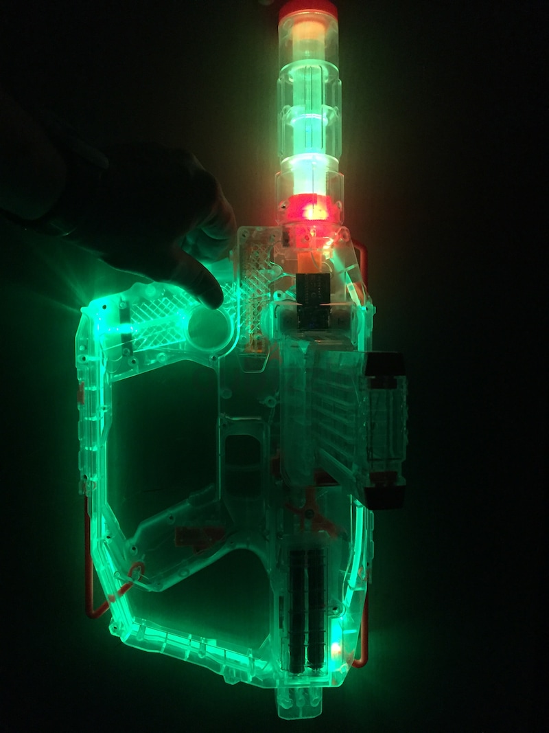 Light up store nerf gun