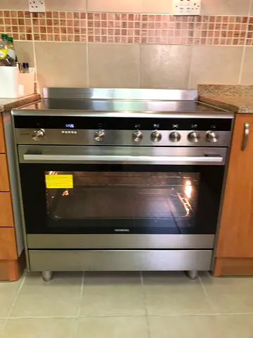 Siemens 5 Burners Electric Cooker And Oven HY738357M Silver 112L 90x60cm FREE DELEVERY +WARRENTY