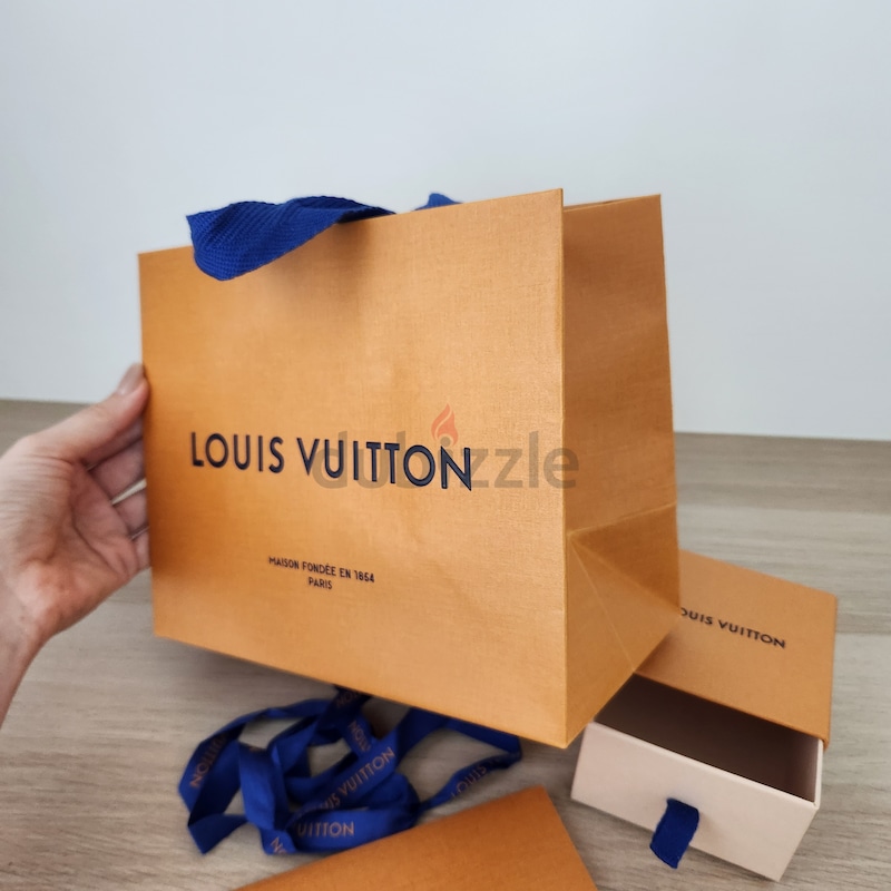 Louis Vuitton Maison Fondee En 1854 Paris Empty Brown Gift Bag