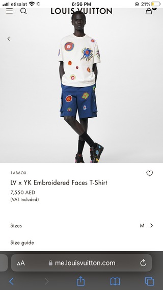 LV x YK Embroidered Face T-Shirt