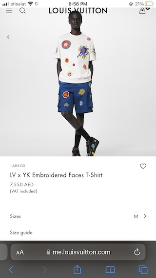 LV x YK Embroidered Face T-Shirt