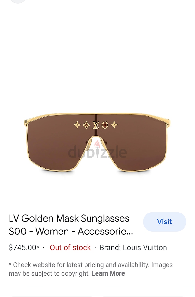 Louis Vuitton LV Golden Mask Sunglasses