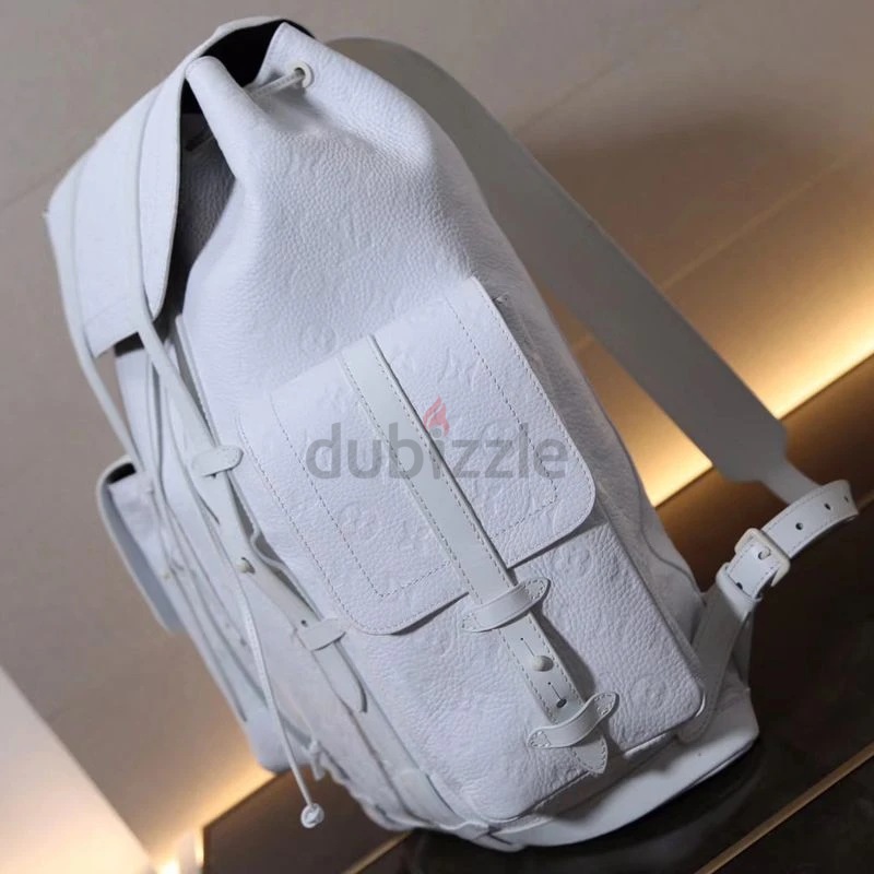 Louis Vuitton Virgil Christopher Backpack Monogram Taurillon Leather GM  White
