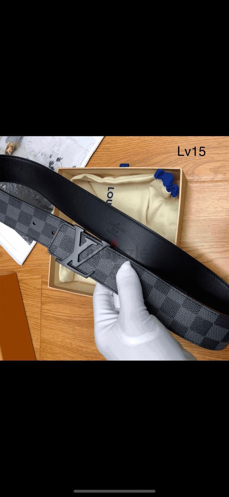 LV Initiales 40mm Reversible Belt Damier Graphite Canvas - Men