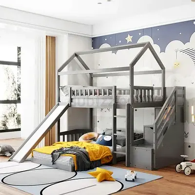 kids play house bunk bed