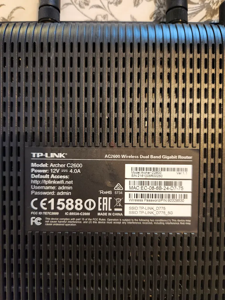 TP Link Archer C2600 Router