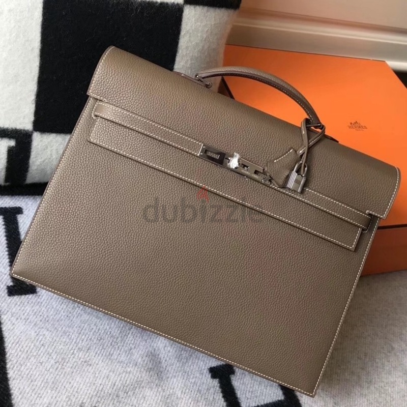 Replica Hermes Kelly Depeche 38 Briefcase In Black Calfskin