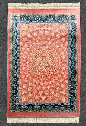 100 x 150 cm | New Beautiful Machine Woven Persian Carpet Silk