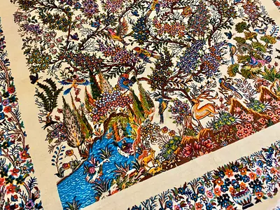 120 x 80 cm | New High Quality Beautiful Persian Silk Carpet