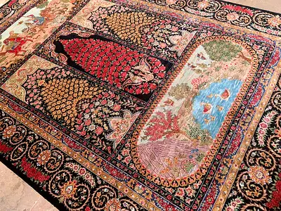 120 x 180 cm | New Handmade Top Quality Silk Tibetan  Carpet