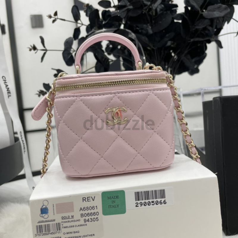 Chanel Small Vanity Chain Bag Top Handle Bag in Lambskin