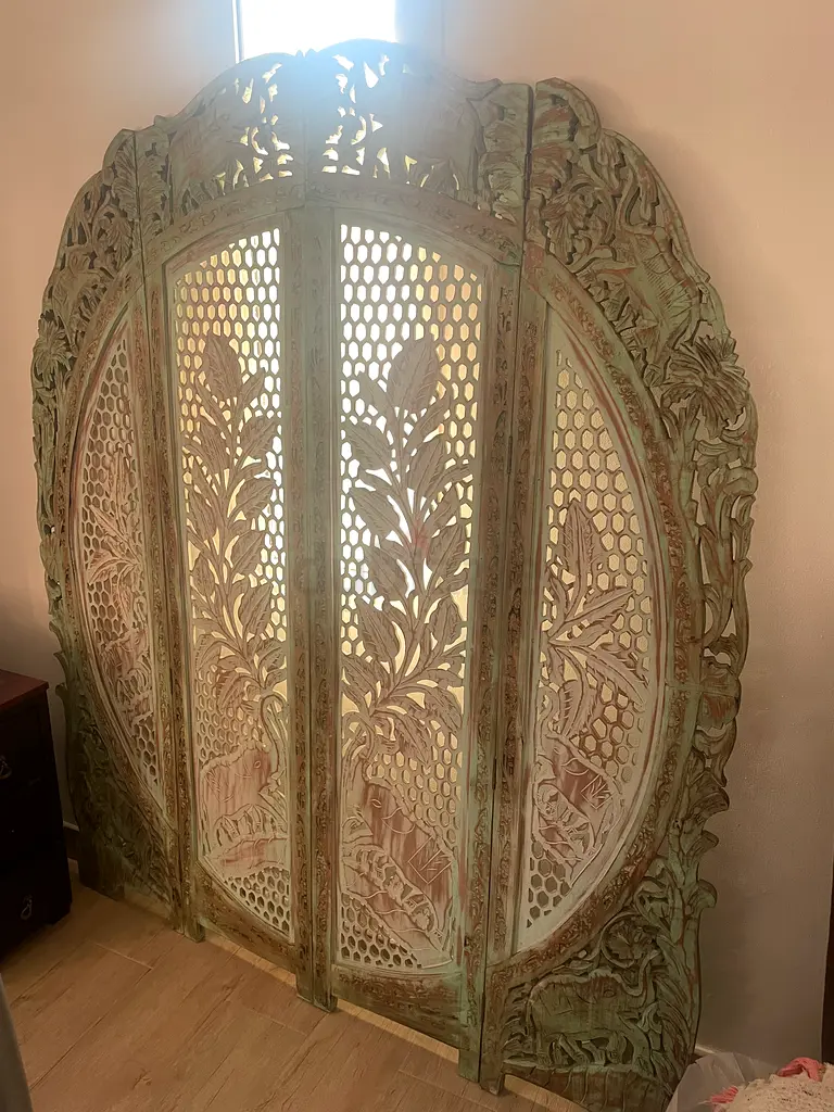 Antique wooden divider