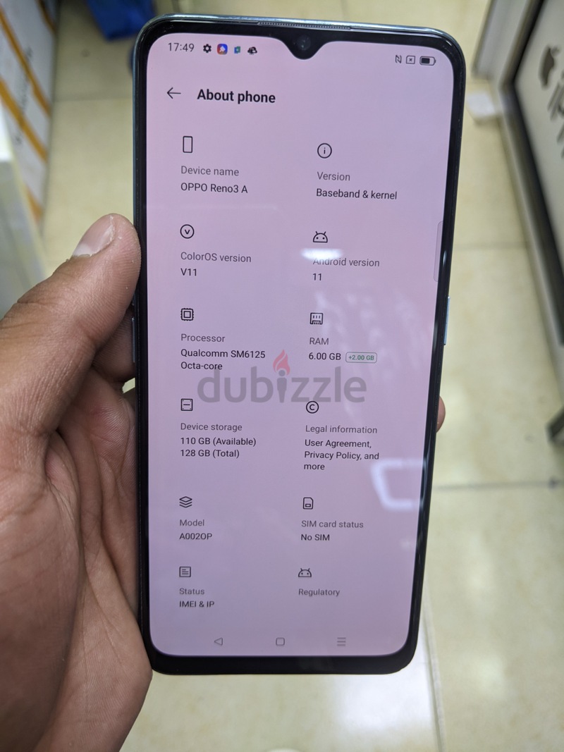 Oppo reno 3A 6gb ram 128 gb memory | dubizzle