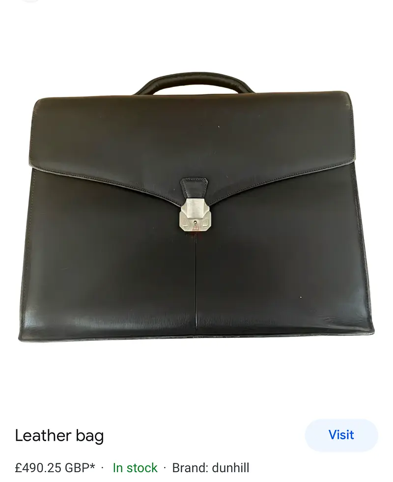 ORIGINAL DUNHILL LEATHER BRIEFCASE..
