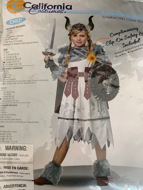 Viking Warrior Costume for Women, 4-6