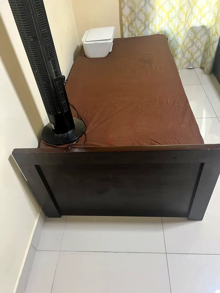 Single bed and mattress