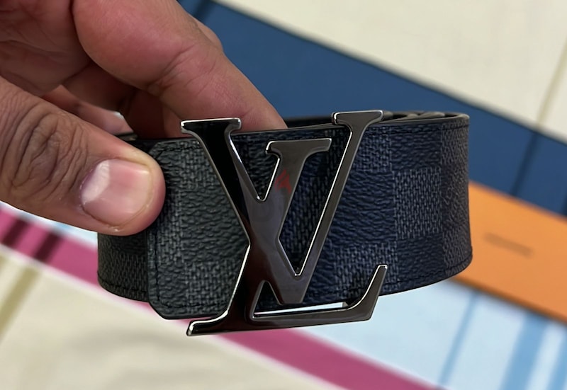 Louis Vuitton 95/38 Reversible Damier Graphite Inventeur Belt