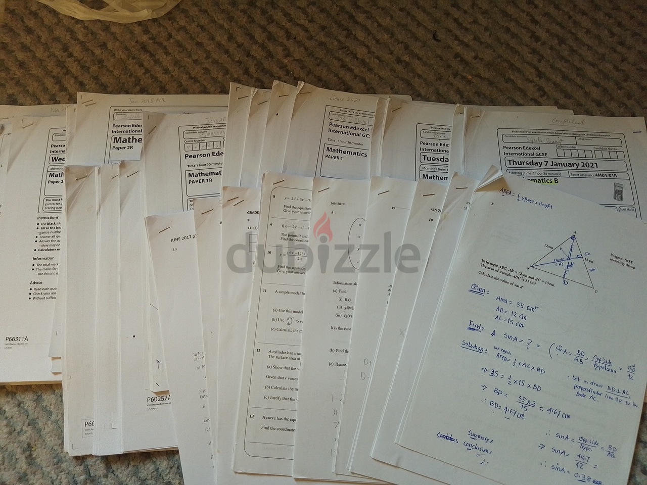 MATH B EDEXCEL IGCSE PAST PAPERS+WORKSHEETS | Dubizzle