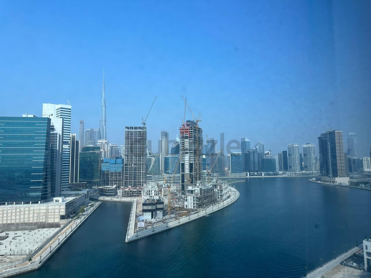 : Furnished Office | Full Lake Plus Burj Khalifa View| Business Bay