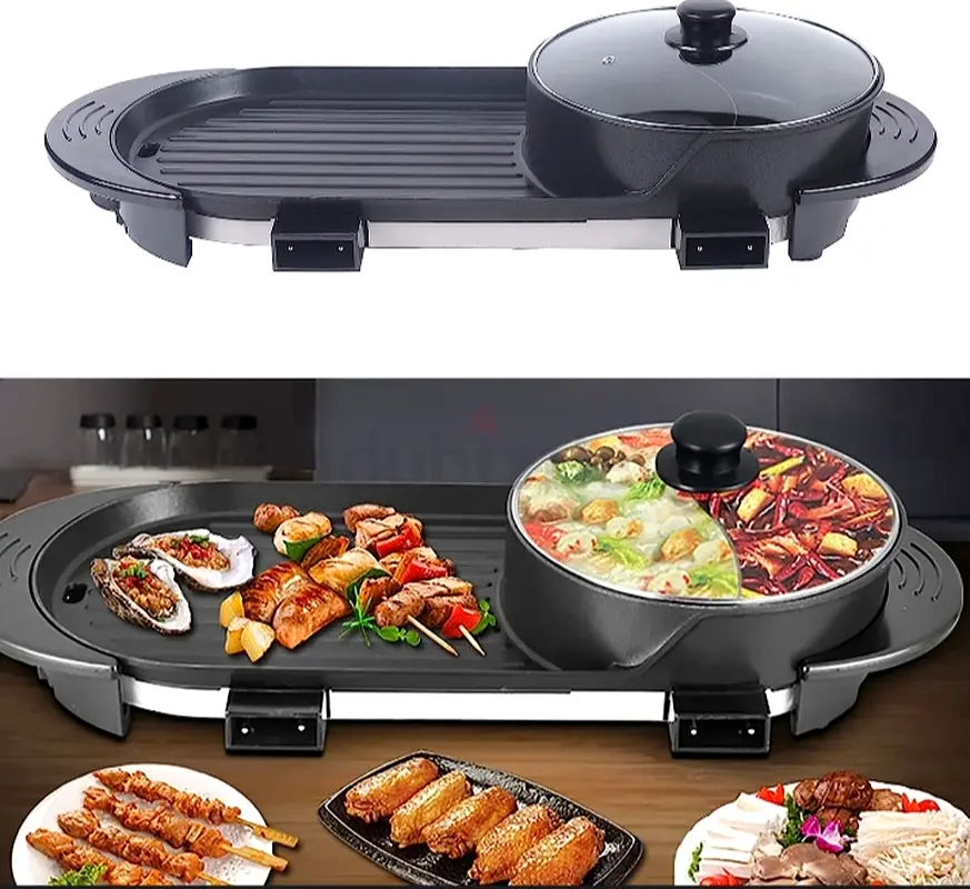Ambiano 2 in 1 Electric Grill with Hotpot