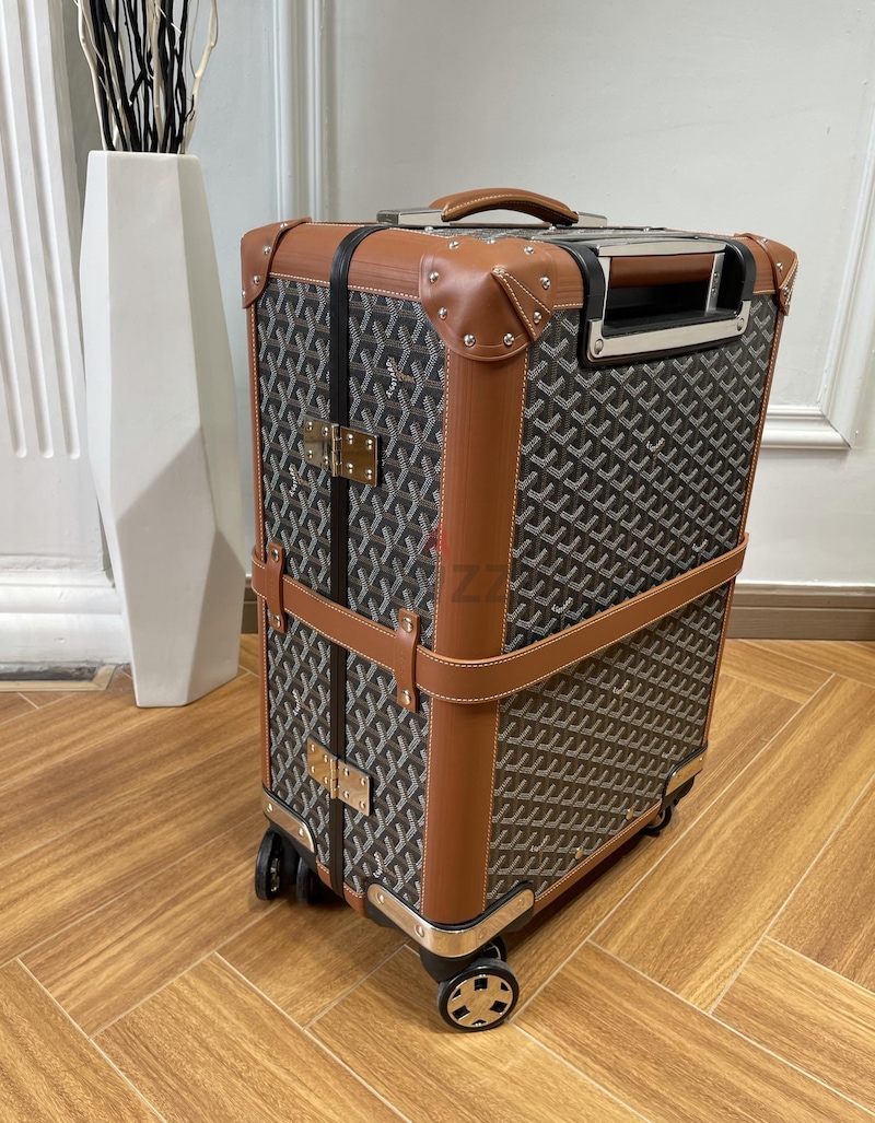 Goyard Bourget PM Trolley Case Wheeled Travel Luggage Carry on Goyardine  Canvas and