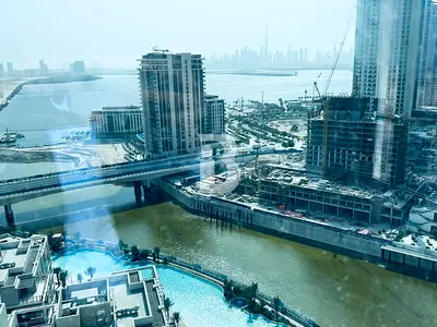 Burj Khalifa And Skyline |creek Beach Water View