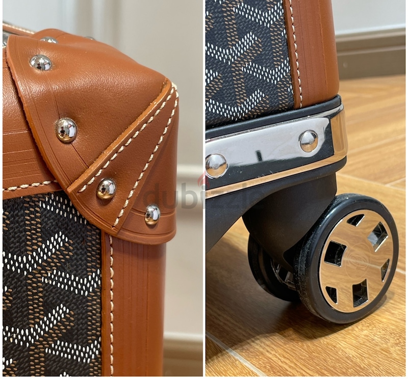Goyard Carry On Trolley Rolling Luggage Coated Canvas PM at