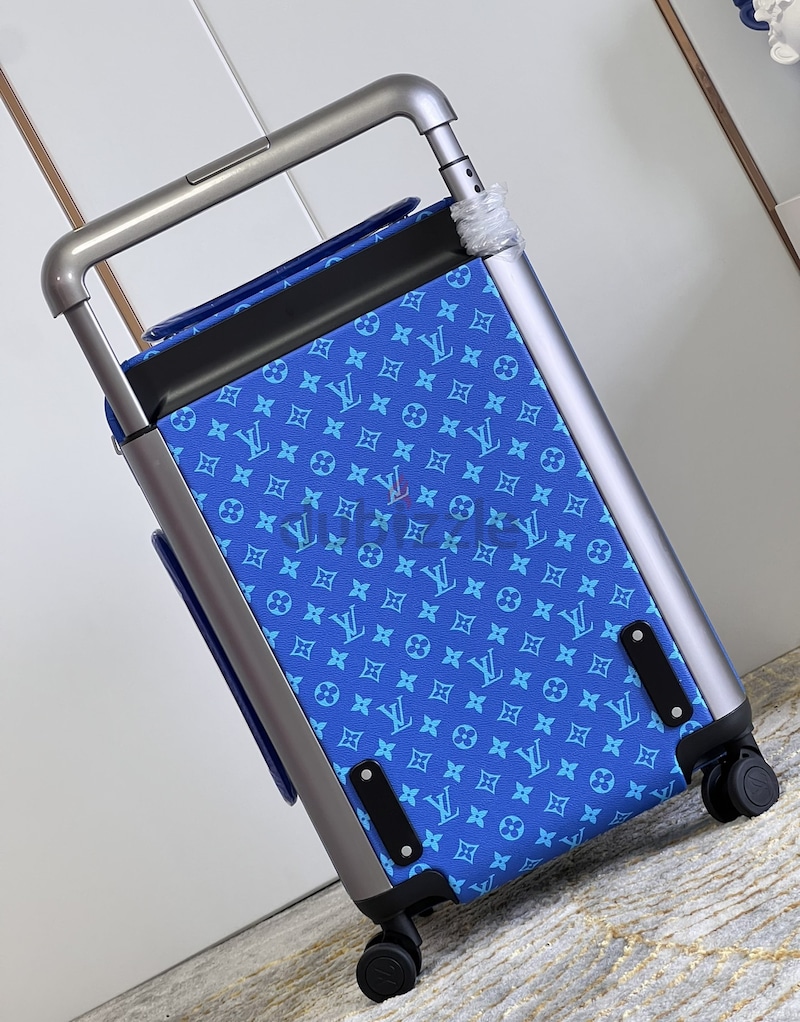Louis Vuitton Horizon 55 Luggage Trolley Travel Case Blue Monogram Canvas