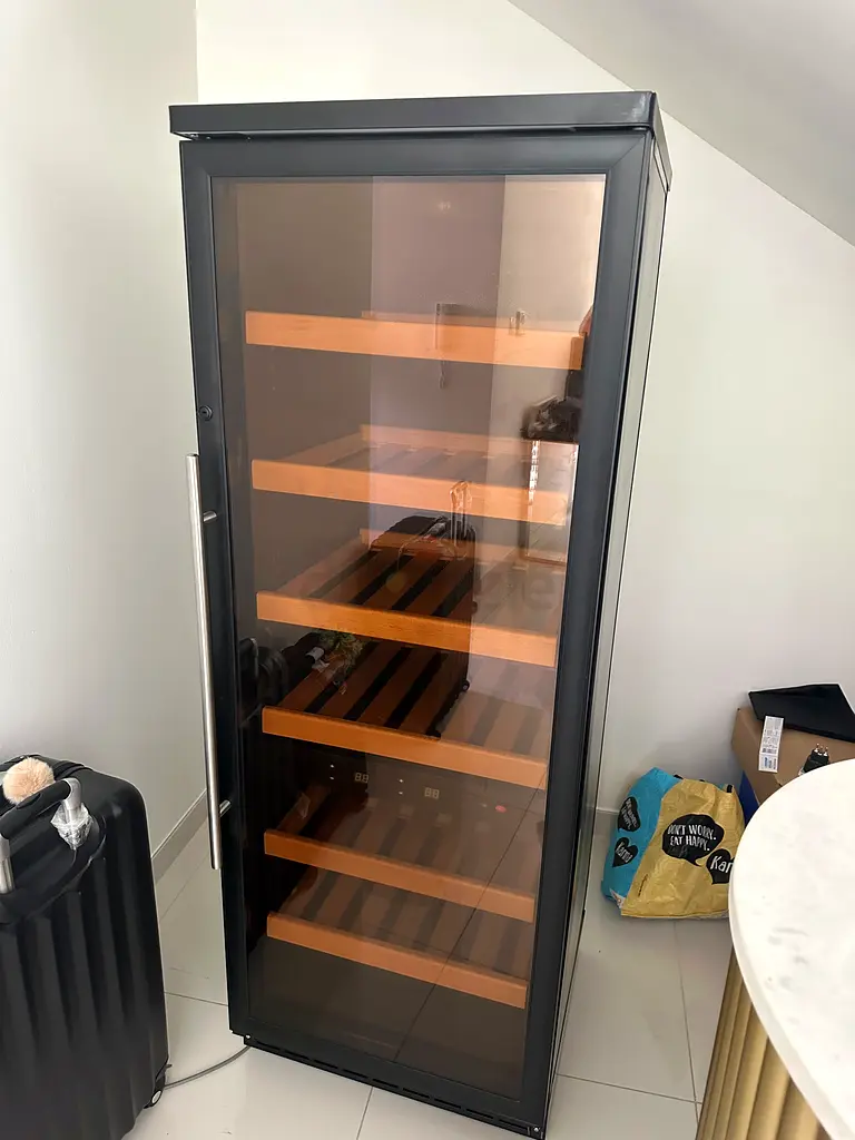 Trim duel temperature wine cooler