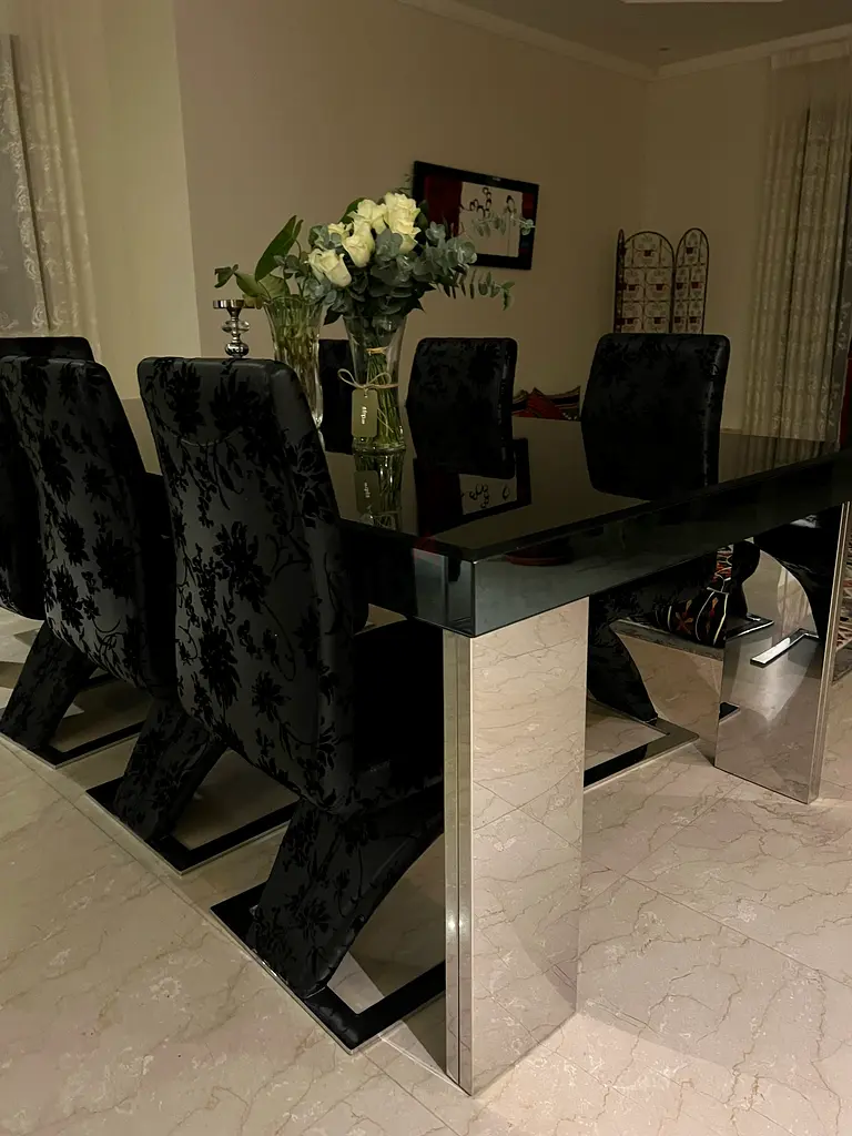 Black Glass Dining set