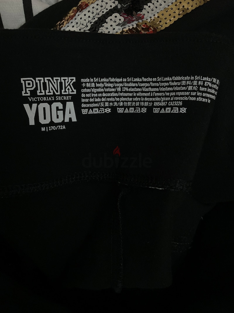 PINK Victoria's Secret Black Yoga Pants Women's Size M 170/72A