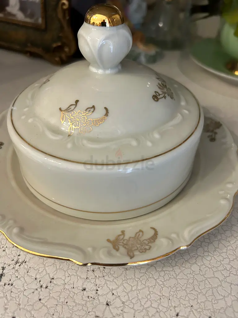 Vintage ceramic butter dish