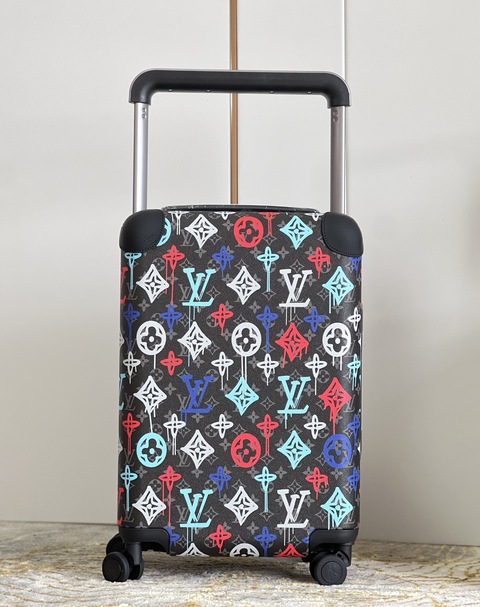 Louis Vuitton Black Monogram Fabric Horizon Soft 55 Rolling