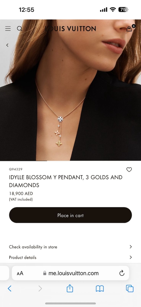 IDYLLE BLOSSOM Y PENDANT, 3 GOLDS AND DIAMONDS in Gold - WOMEN