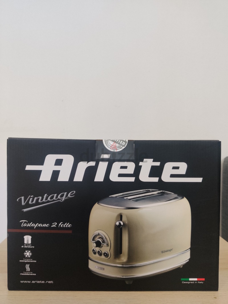Ariete Vintage Toaster Green 2 Slices With Pliers