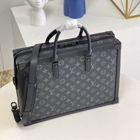 M44952 Louis Vuitton Monogram Éclipse Soft Trunk Briefcase