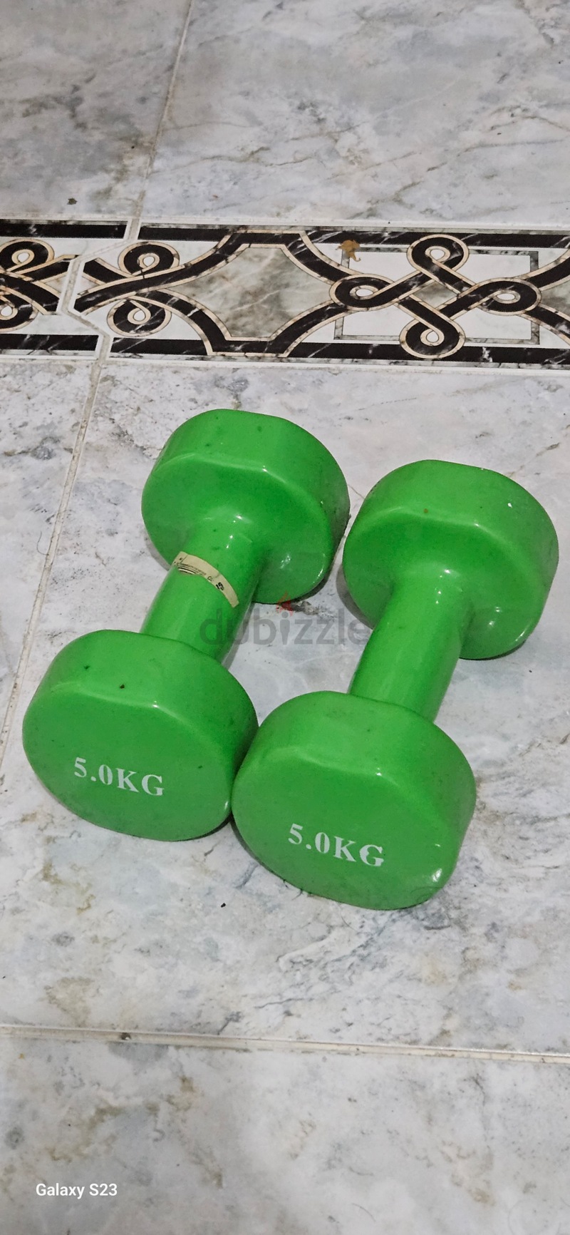 5 kg dumbbells set vinyl coated urgent sale dubizzle