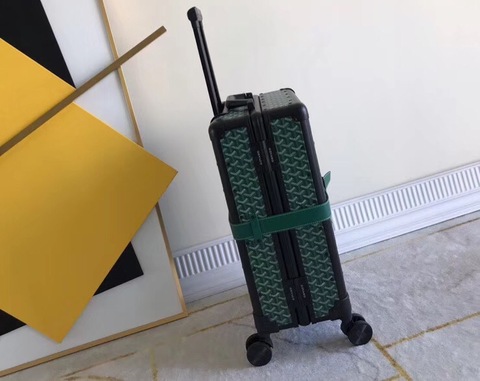 GOYARD Bourget PM Carry On Cabin Trolley Green Luhhage Case Brand