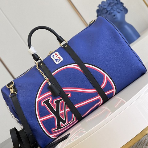 Louis Vuitton Keepall Bandouliere 55 NBA LV Blue Basketball Weekend Travel  Bag