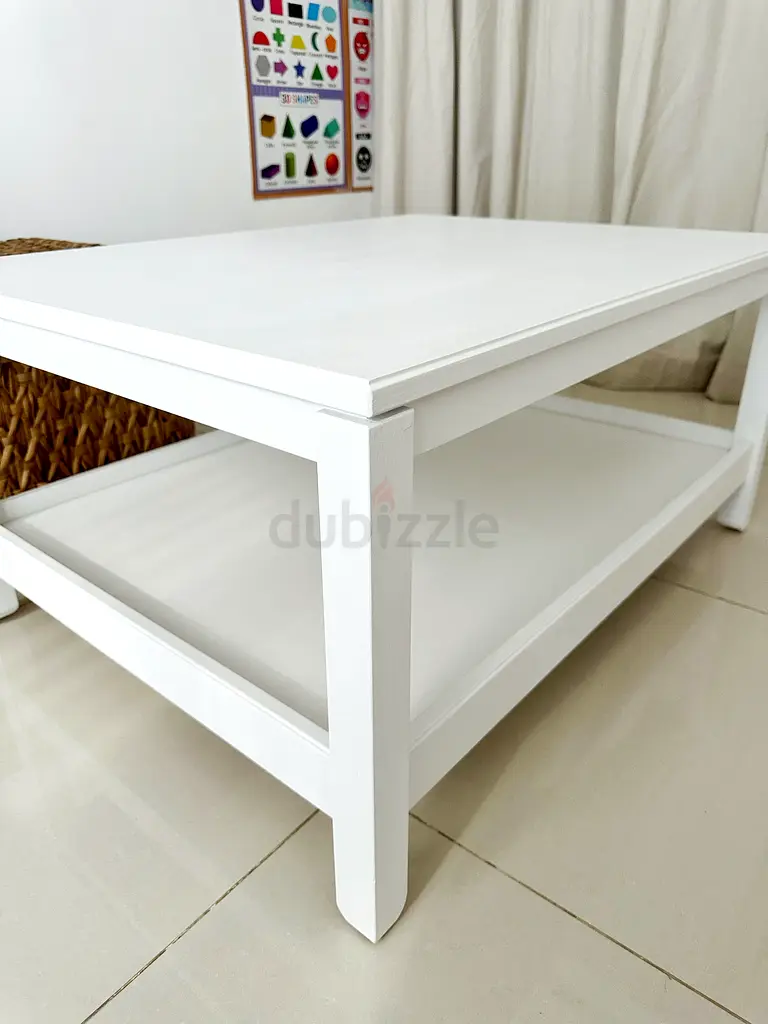 IKEA HEMNES Coffee table, white stain, 90x90 cm