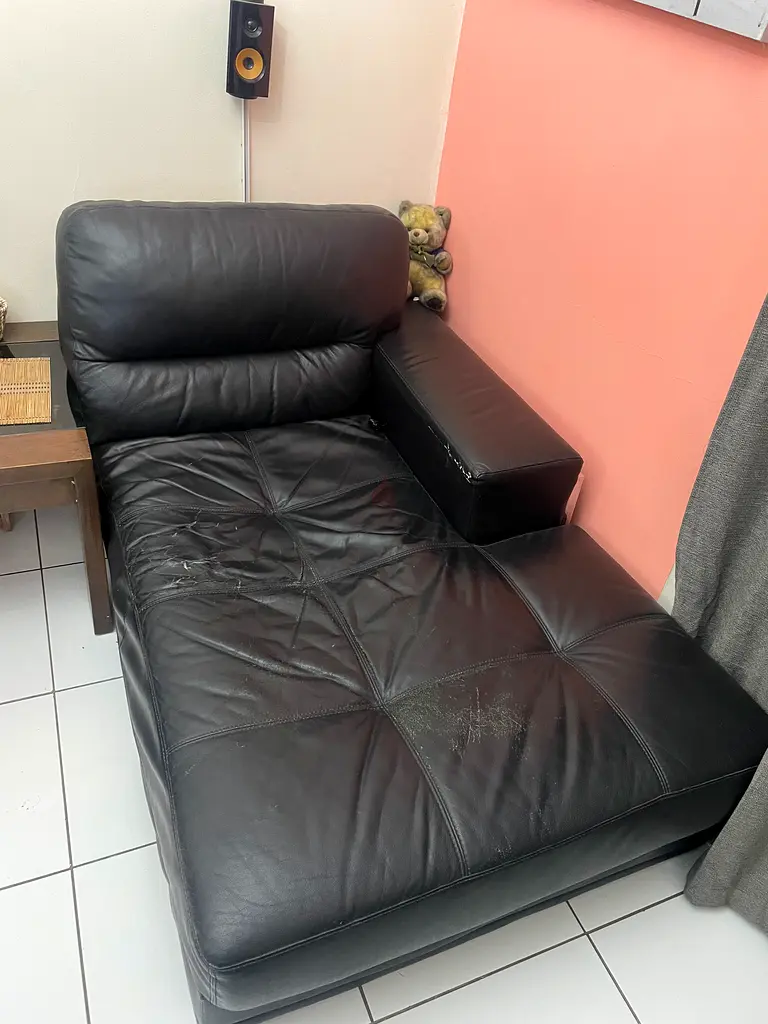 Pan Emirates leather couch for sale
