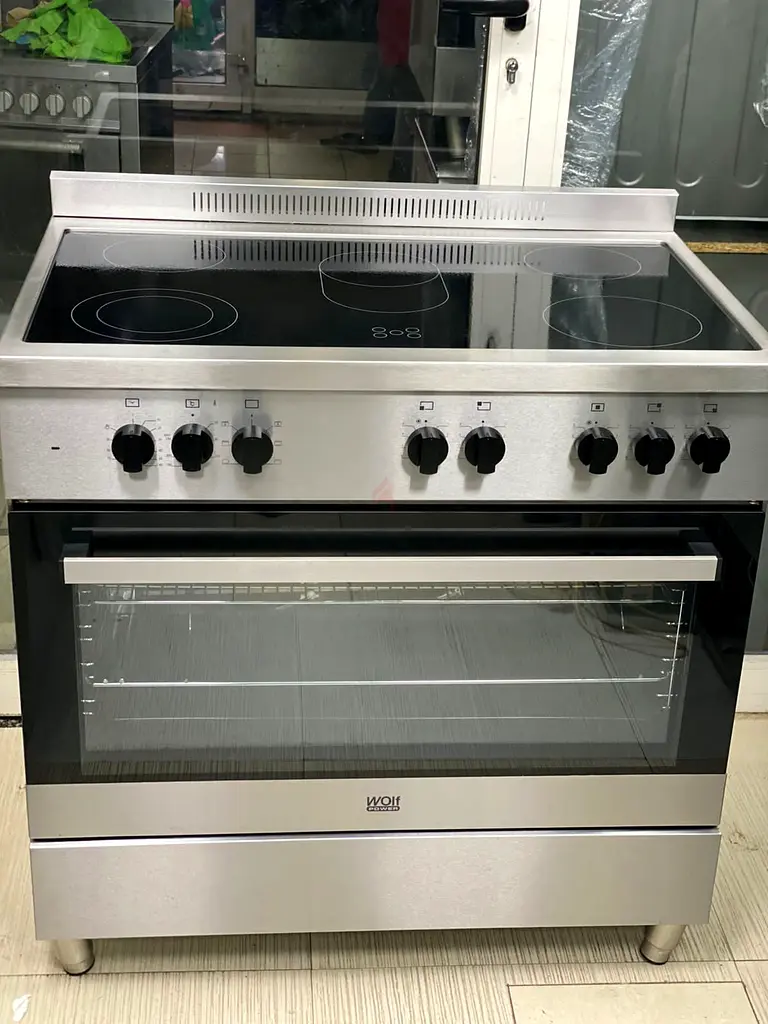 Wolf Power Electric Cooker WGC9060CERMF Silver 90x60cm