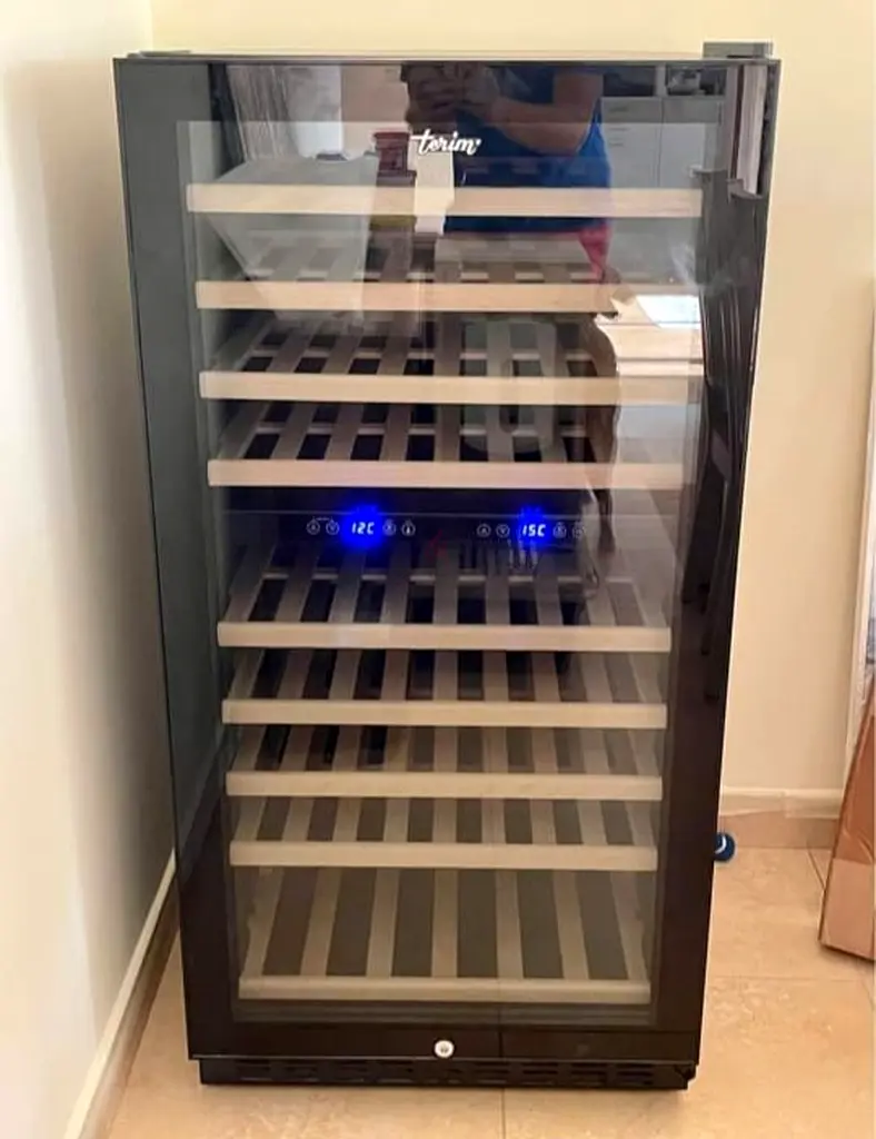 Terim Black wine Fridge 78 Bottles Capacity dual temperature Excellent