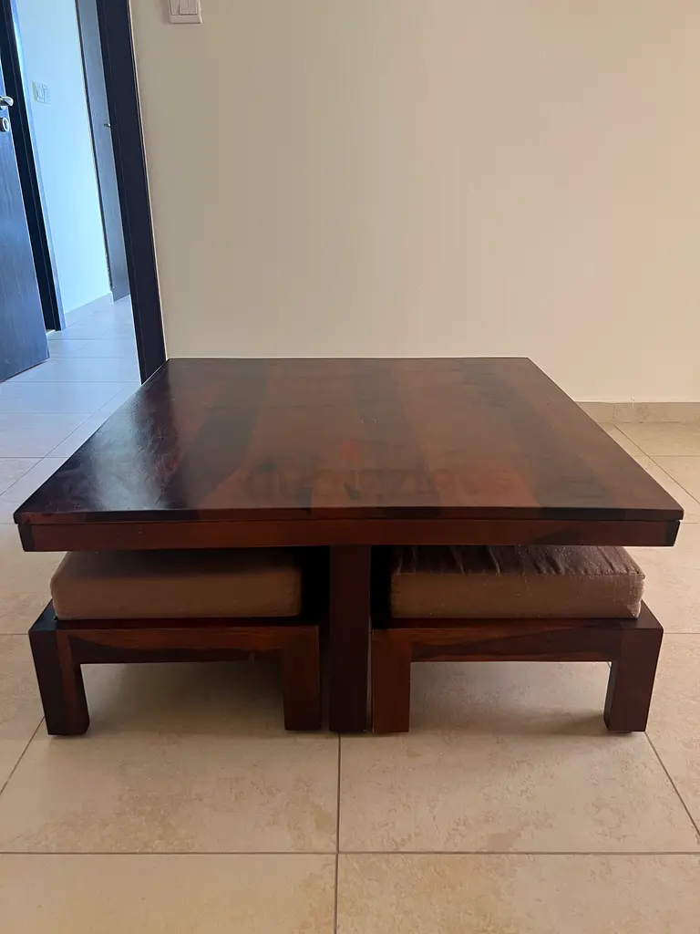 Wood coffee table